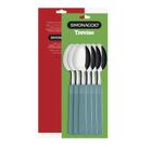 Colher de sopa inox com cabo plástico Simonaggio Treviso com 12 unidades