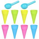 Colher de sorvete Kisangel Beach Toy com 10 unidades de cones para crianças
