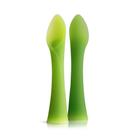 Colher de treino Olababy 100% silicone com ponta macia, pacote com 2 unidades