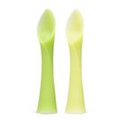 Colher de treino Olababy Silicone Soft-Tip, pacote com 2 unidades de limão kiwi