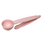 Colher Dosadora Café 2 em 1 Clip Rosa Multiuso Prendedor Embalagens Lacre Fechar Decorútil Cozinha
