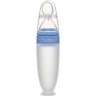 Colher dosadora em silicone com ventosa azul buba