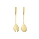 Colher e Garfo Jogo Salada Aço Inox Dourado Positano 2un Colher e Garfo Jogo Salada Aço Inox Dourado Positano 2un