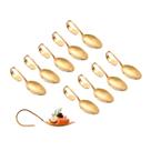 Colher Finger Food Inox Dourado Buffet Entrada Aperitivo 10un