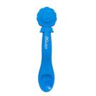 Colher Infantil Azul com Cabo de Silicone Clingo Leão
