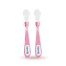 Colher Infantil Com Ponta De Silicone Mamita Azul ou Rosa