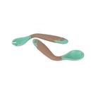 Colher Infantil Dobrável Silicone Macio Verde Clingo
