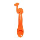 Colher Infantil Silicone Premium com Animais Laranja Clingo