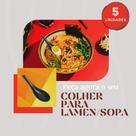 Colher Japonesa Melamina Sopas Lamen 05 unidades
