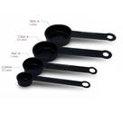 Colher Medida 4 (Quatro) Peças Colher de Chá e Sopa Cor Preto Polipropileno Panelinha Rosa