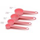 Colher Medida 4 (Quatro) Peças Colher de Chá e Sopa Cor Rosa Polipropileno Panelinha Rosa