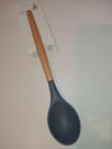 Colher multiuso de silicone grafite cabo de madeira 31 cm - Bons Cheff