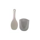 Colher Pá Plastica De Arroz E Suporte Com Ventosa Cor do cabo:Creme Colher Pá Plastica De Arroz E Suporte Com Ventosa Cor do cabo:Creme