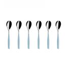 Colher para Café 15cm Inox 6 peças Azul Glamour Bugatti