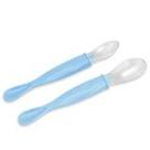 Colher Ponta De Silicone Kit com 2 Azul - Petita
