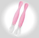 Colher Ponta De Silicone Kit com 2 Rosa - Petita