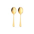 Colher Servir e Vazada Dourado Servir Salada Jogo Aço Inox