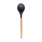 Colher Silicone Bambu 32cm Utensilio Cozinha Não Risca