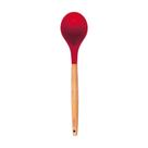 Colher Silicone Bambu 32cm Utensilio Cozinha Não Risca
