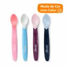 Colher Silicone Bebê Clingo Termossensível Muda de Cor para Alimentação Infantil