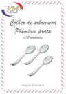 Colher sobremesa Premium prata c/10 unid - ovo de colher, sobremesa em geral, páscoa (14903)