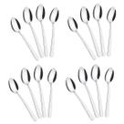 Colher Sobremesa Tramontina Inox Búzios 15cm Kit 12 Pçs Resistente e Lavável