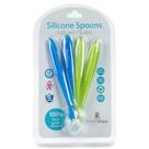 Colheres de alimentação Primo Passi Silicone, pacote com 4 colheres de alimentação para bebês com mais de 4 milhões