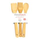Colheres de bambu kit 3 peças utensilios de cozinha
