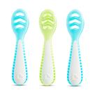 Colheres de bebê Munchkin Gentle Dip para alimentação automática, pacote com 3 unidades azul/verde