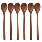 Colheres de madeira ADLORYEA, 6 peças, conjunto de colheres de sopa de madeira de 23 cm