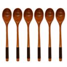 Colheres de madeira Muulaii Colheres de sopa de madeira 23 cm 6 peças Colheres de madeira Muulaii Colheres de sopa de madeira 23 cm 6 peças