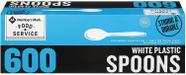 Colheres de plástico Concord Import Member S Mark White 600 Ct