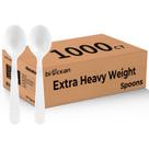 Colheres de plástico descartáveis Biocean 1000 Count White Cutelery