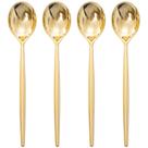 Colheres de plástico dourado I00000, 90 unidades, descartáveis para serviços pesados