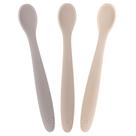 Colheres de silicone para bebês WeeSprout First Stage com ponta macia, conjunto de 3