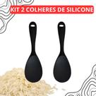 Colheres de Silicone Pretas Pequenas KIT com 2 Unidades
