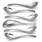 Colheres de sopa Hiware Thick Heavy-weight em aço inoxidável, conjunto de 6