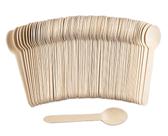 Colheres descartáveis TXV Mart de madeira 100 unidades biodegradáveis de 15 cm