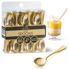 Colheres Mini Descartáveis Douradas Posh Setting 10 cm Pacote com 80 Colheres Mini Descartáveis Douradas Posh Setting 10 cm Pacote com 80