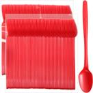 Colheres Potchen Extra Long 21 cm de sorvete de plástico vermelho x200