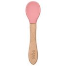 Colherzinha Silicone e Cabo de Bambu Buba para Introdução Alimentar Higiênica Ideal para as Gengivas Sensíveis do Bebê BPA free