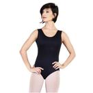 Collant regata com decote redondo em Amni Ballet Adulto Capezio Original