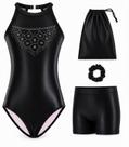 Collant Tstiti para Meninas - Conjunto de Ginástica 4 Peças