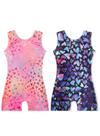 Collants de ginástica EQSJIU Sparkles para meninas com shorts 3-4t x2