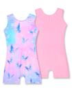 Collants de ginástica Nymphperi para meninas, tamanho 5-6 anos, roxo, rosa