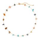 Collar LADYGD Turquesa Chapado en Oro 14K 18.0 cm