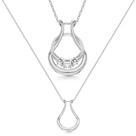 Collar Porta Anillos de Emily C - Collar de Acero Inoxidable con Acabado Plateado - Regalo de Compromiso para Médicos y Enfermeras - Joyería Plateada para Mamá o Abuela - Estilo Colgante