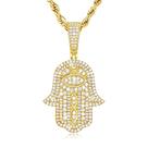 Collar TRIPOD JEWELRY con Mano de Hamsa Chapado en Oro 18K, 56 cm