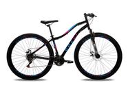 Colli Bike, Paris, Aro 29 Aero, Quadro Rebaixado Tam.15,5, Aço Carbono, 36 Raias, 21 Velocidades, Suspensão Dianteira, Freio a Disco, Alavanca Rapid Fire, Pedivela Triplo Aço, Roda Livre 7V Index