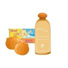 Colônia Laranjinha 200ml Blosson Kids + Caixa com 02 Sabonetes em Barra de 80g cada Blosson Ville.